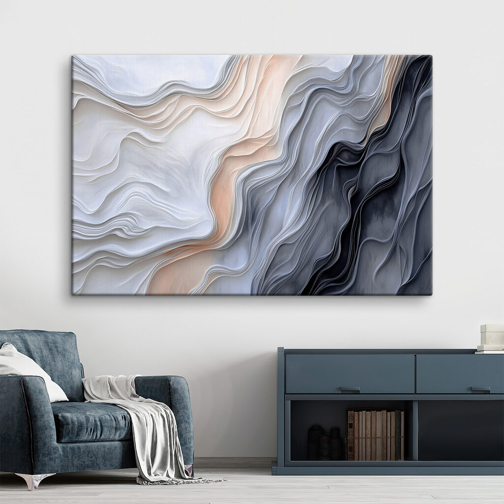 White and grey wavy lines