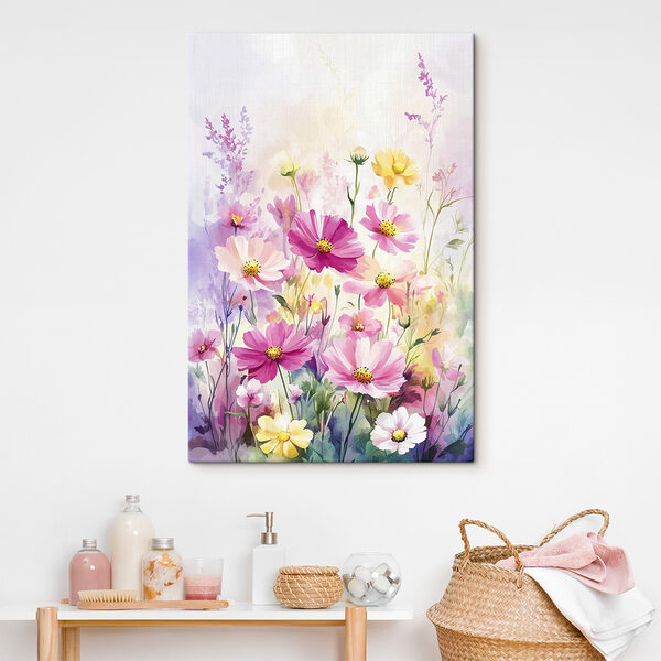 Pictura de flori într-un câmp Pictura de flori într-un câmp