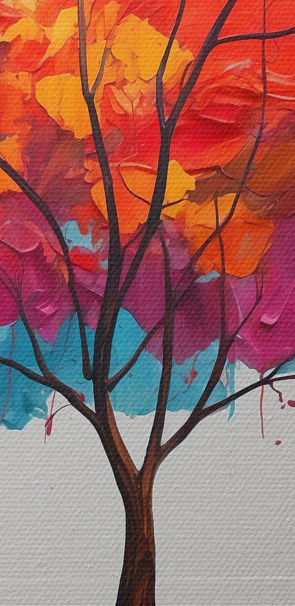 Pictura unui copac colorat Pictura unui copac colorat