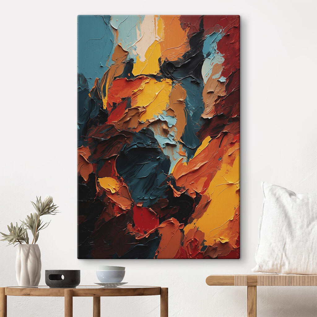 Close up of a painting