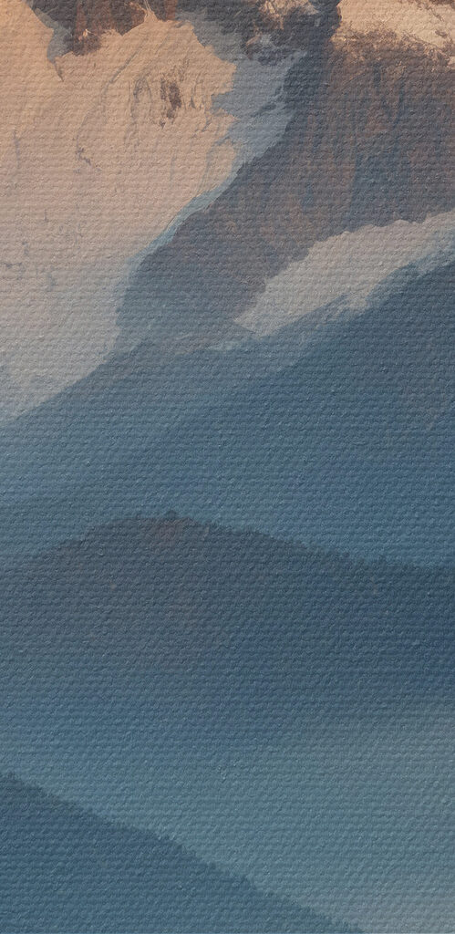Mountain range with snow on top