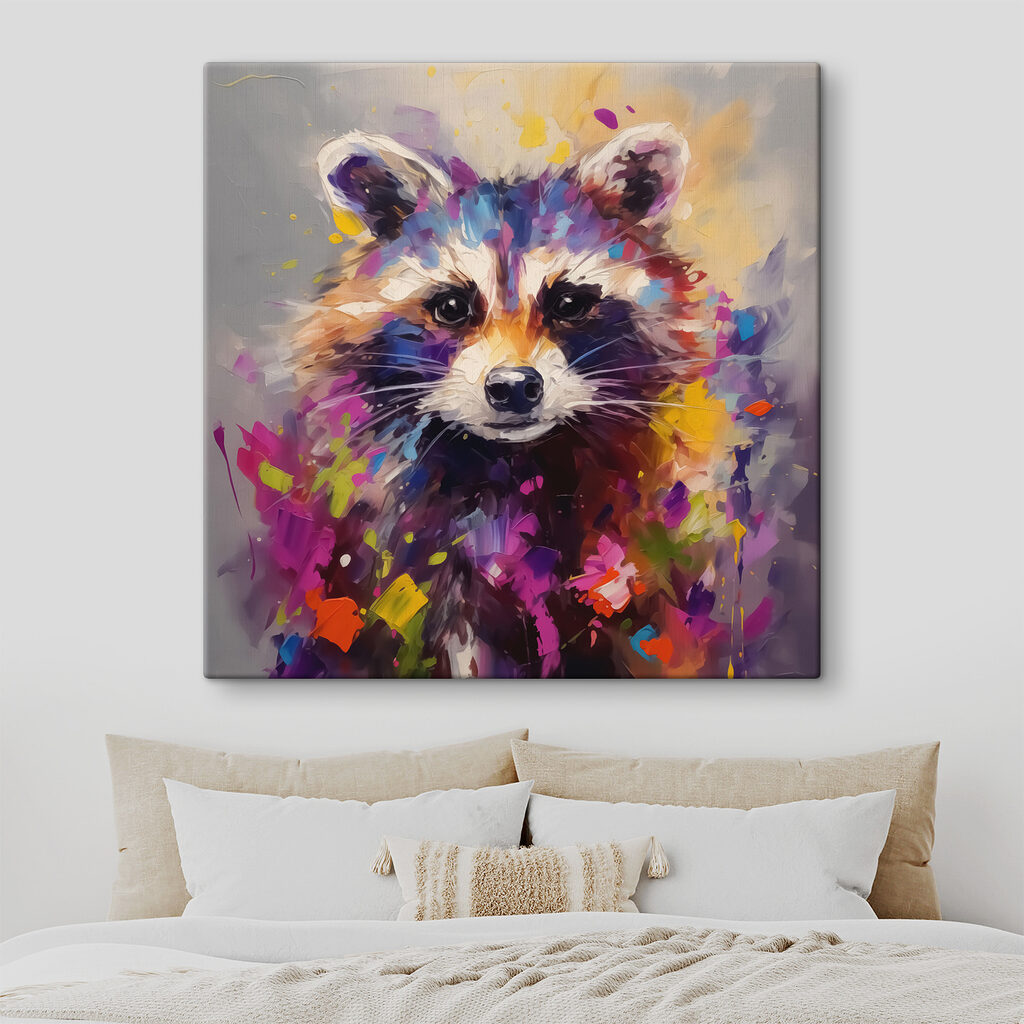 Painting of a raccoon Painting of a raccoon