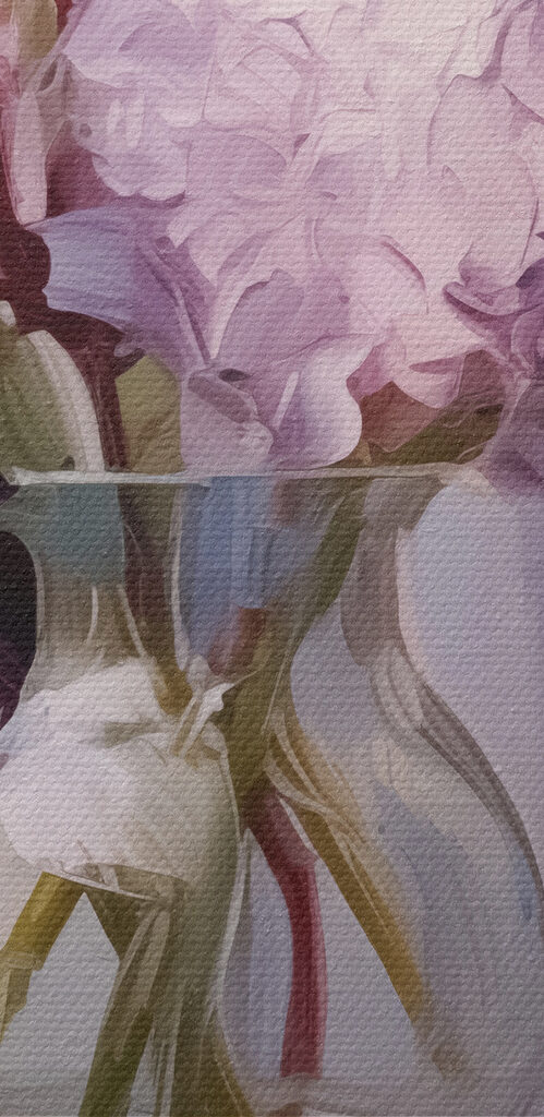 Painting of flowers in a vase