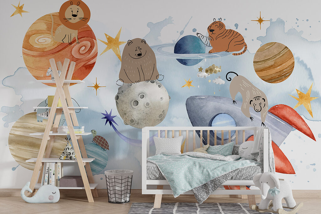 Group of animals in space