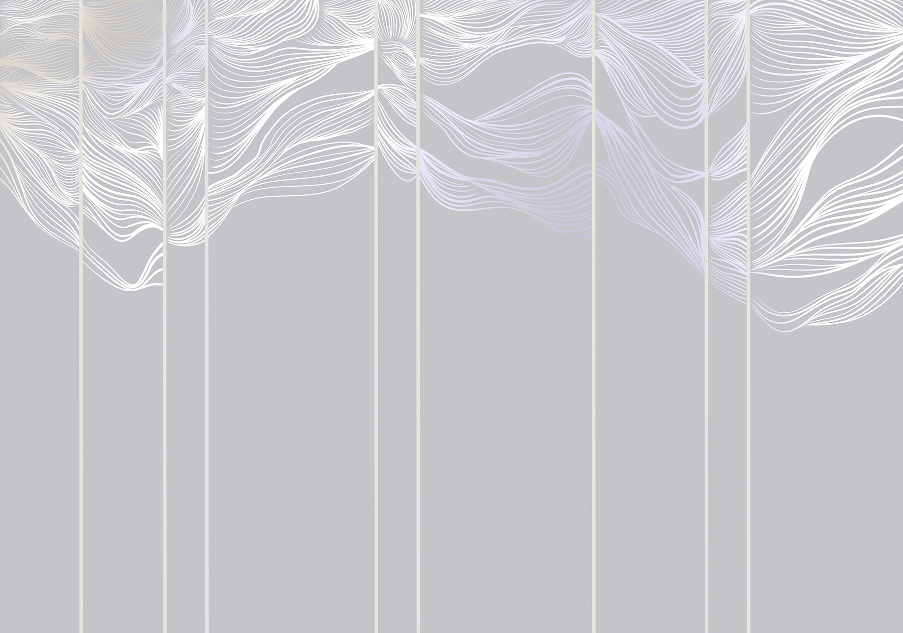 White and purple line art