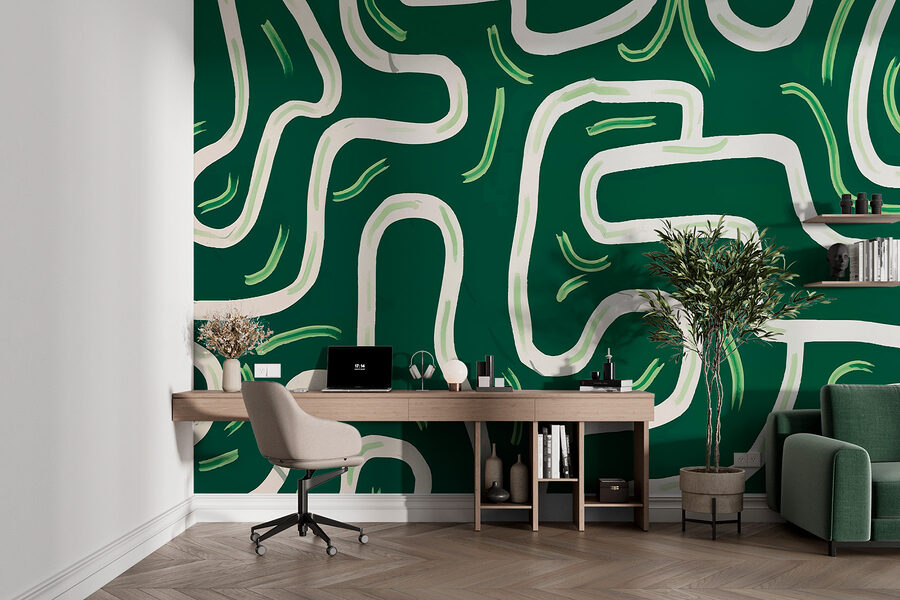 Labirint verde și alb