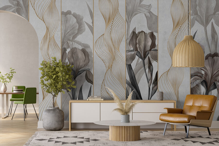Valuri elegante și design floral