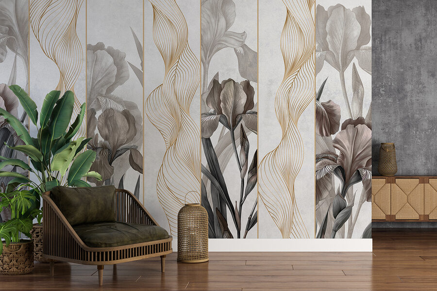 Valuri elegante și design floral