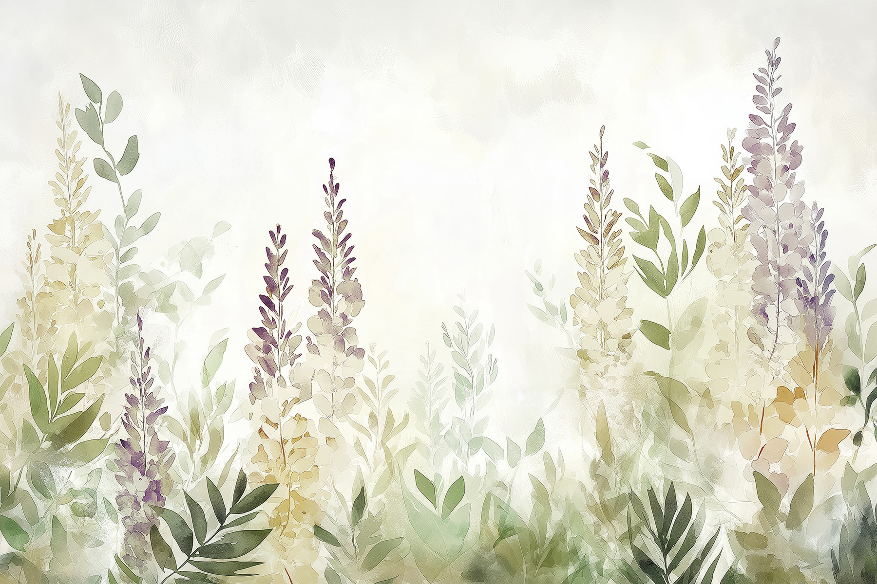 Painting of flowers and leaves Painting of flowers and leaves