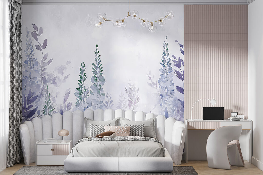 Painting of plants with leaves