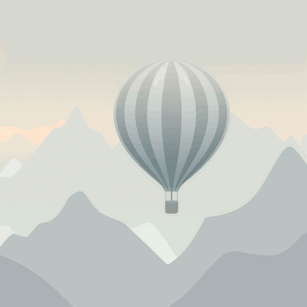 Balon cu aer cald în aer Balon cu aer cald în aer