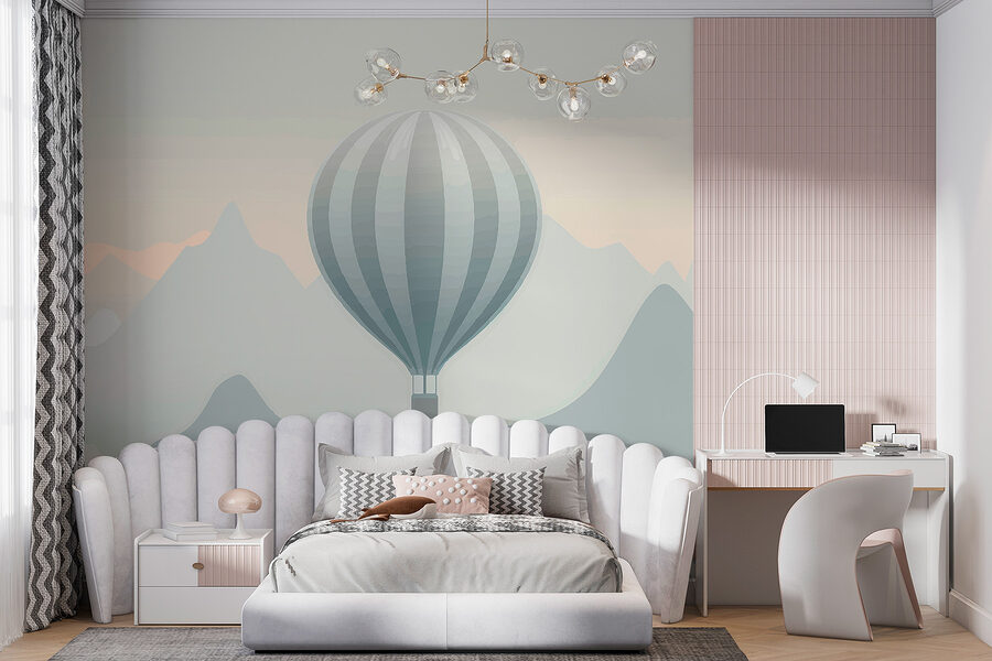 Balon cu aer cald în aer Balon cu aer cald în aer