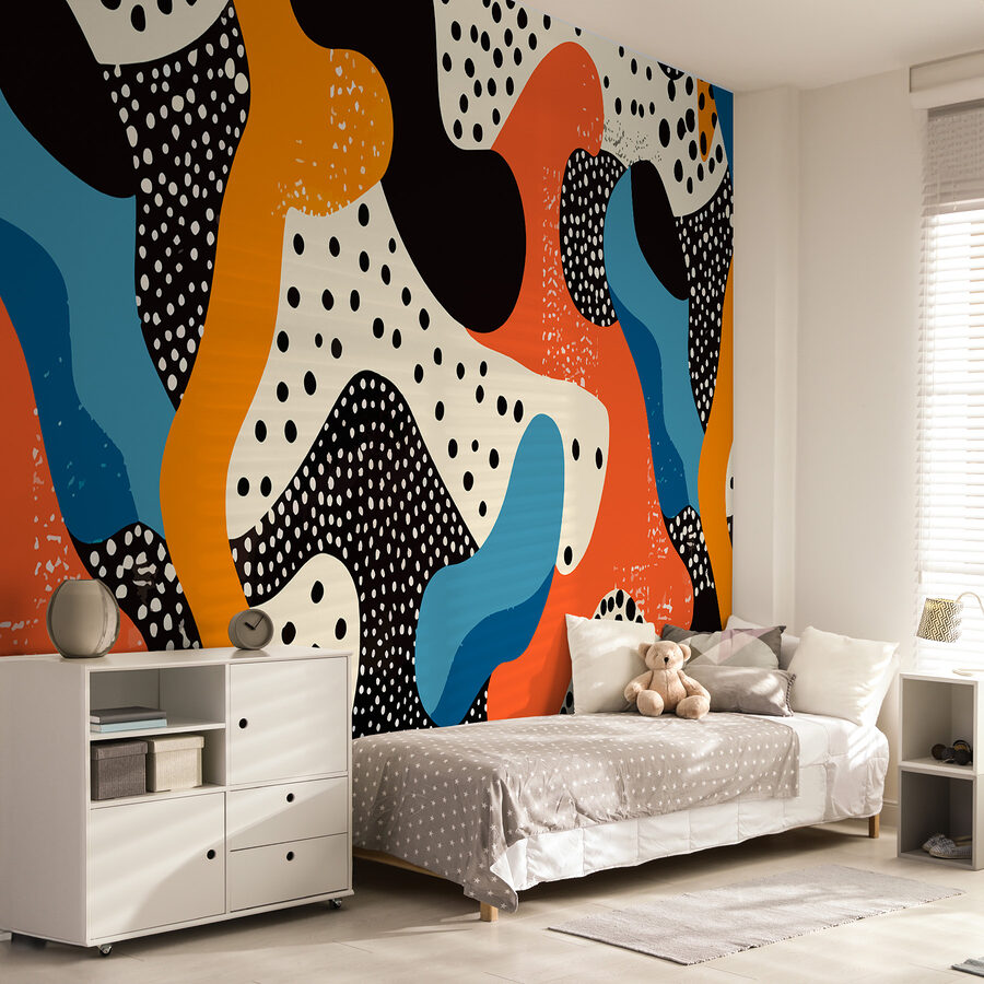 Model colorat cu puncte negre