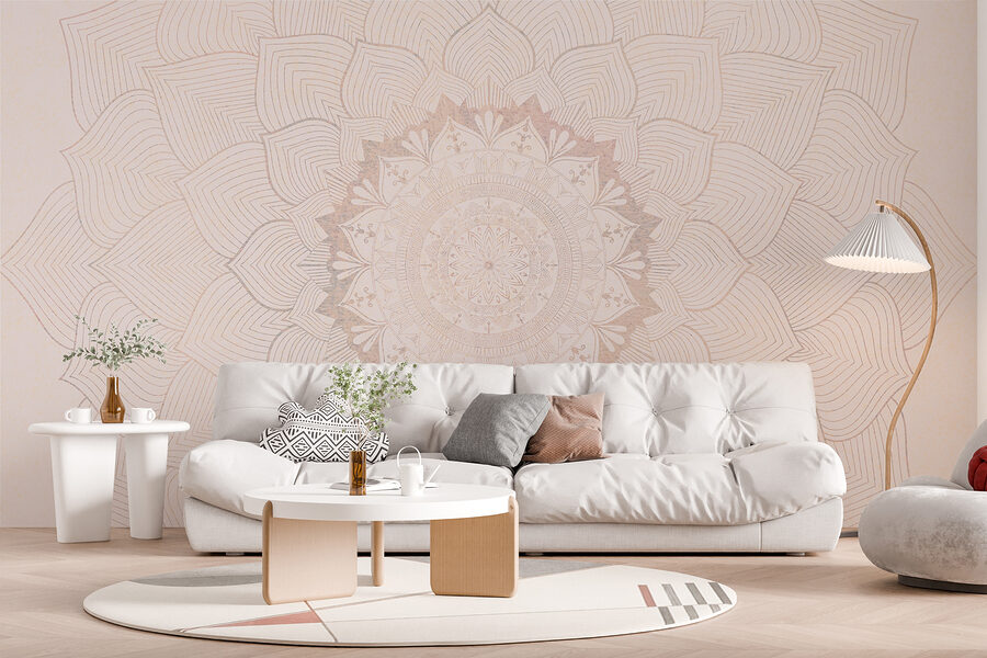 Fototapet Model circular pe o suprafață albă - imagine 2