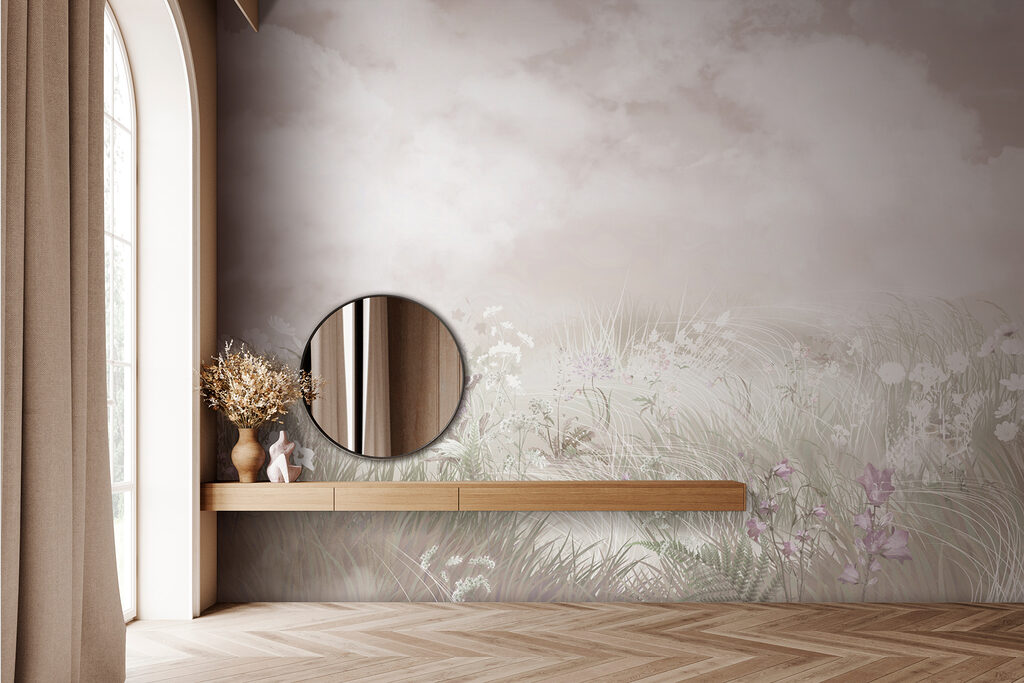 Field of grass and flowers