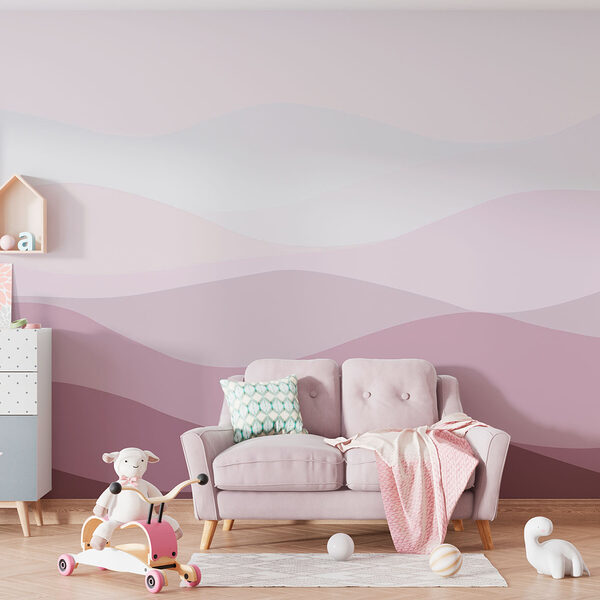 Linii ondulate violet și alb Linii ondulate violet și alb