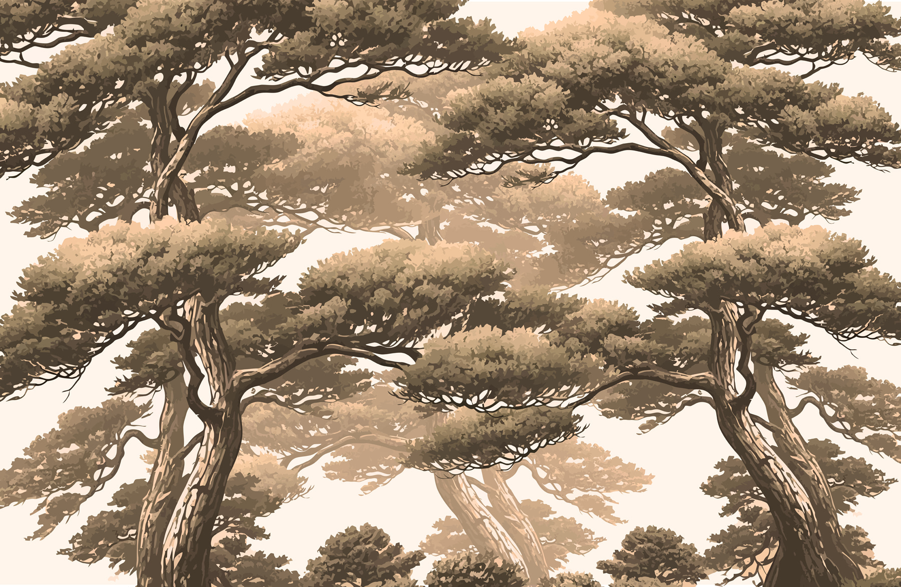 Group of trees with branches Group of trees with branches