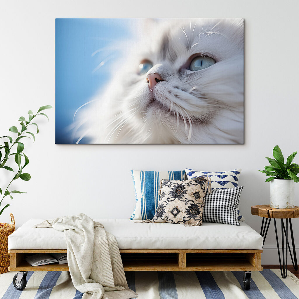 Feline grace under bright skies