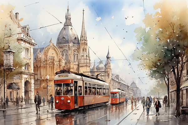 Cărucior pe o stradă Cărucior pe o stradă