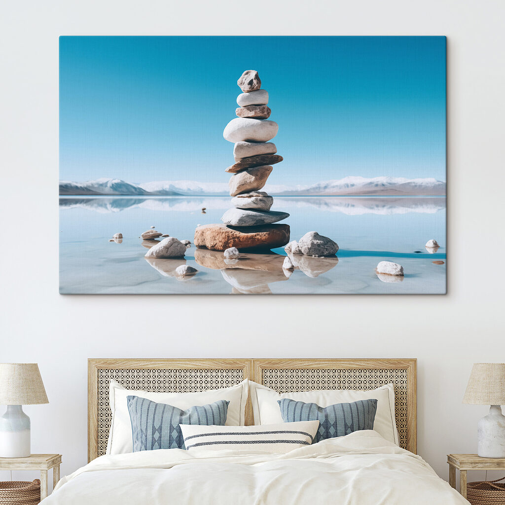 Stack of rocks in water