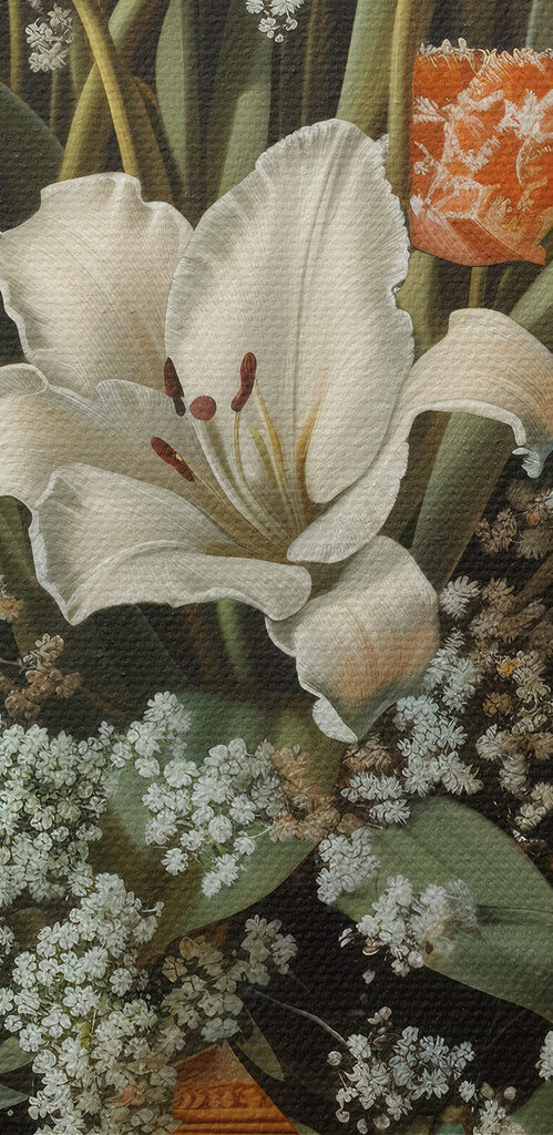 Painting of flowers in a vase