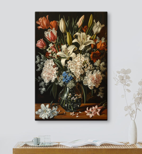 Pictura de flori într-o vază Pictura de flori într-o vază