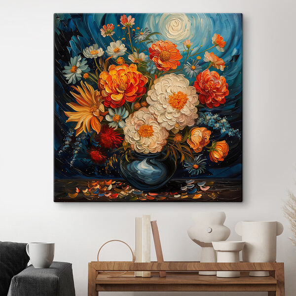 Pictura de flori într-o vază Pictura de flori într-o vază