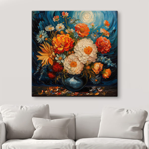 Pictura de flori într-o vază Pictura de flori într-o vază