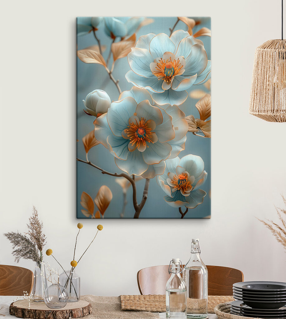 Delicate blossoms in soft hues
