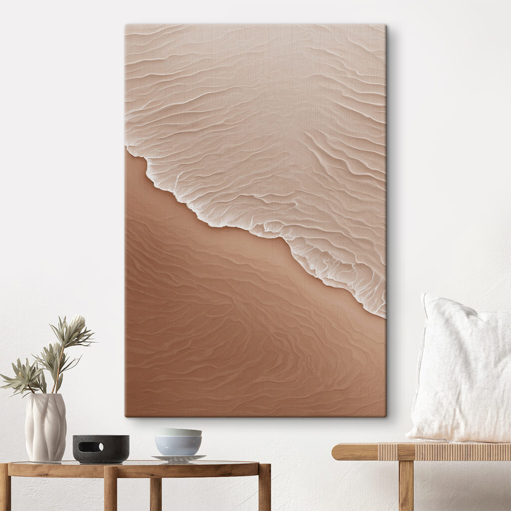 Sand beach with waves