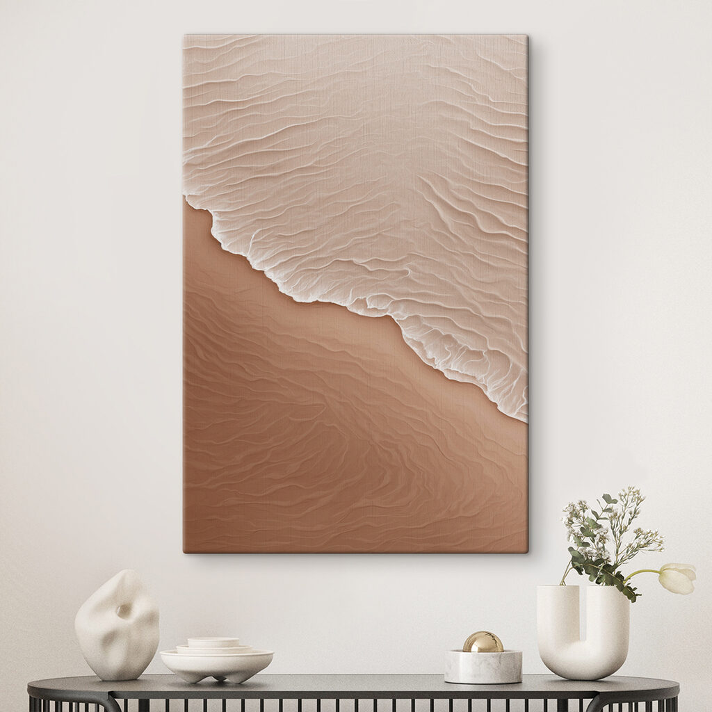 Sand beach with waves