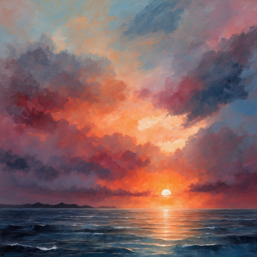 Apus de soare peste ocean