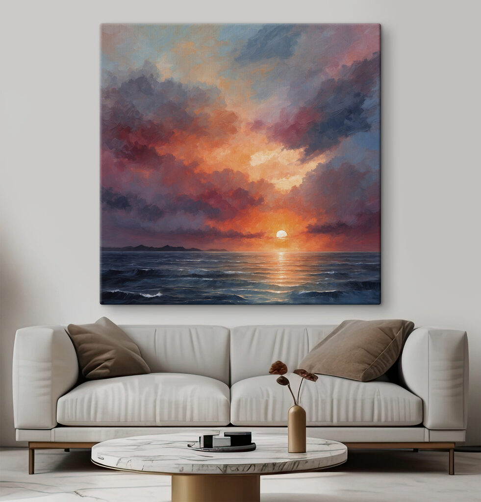 Sunset over the ocean