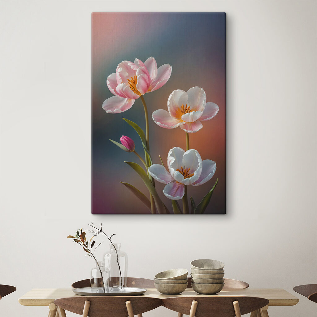 Group of pink and white flowers