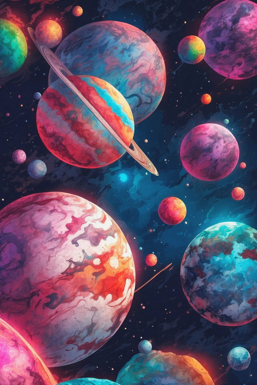 Planete colorate în spațiu