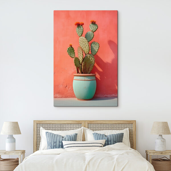 Cactus într-un ghiveci lângă un perete Cactus într-un ghiveci lângă un perete