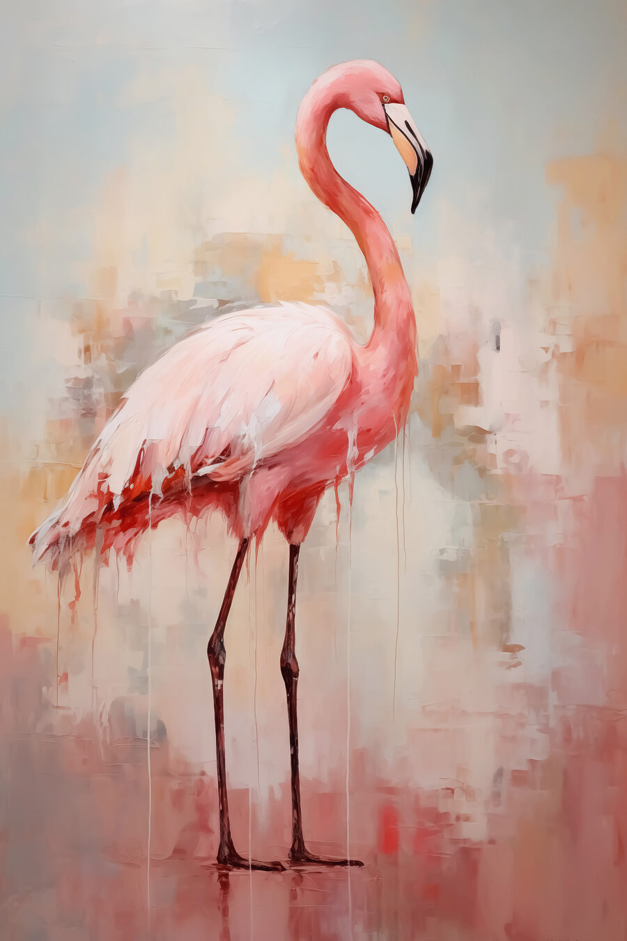 Pictura unui flamingo roz
