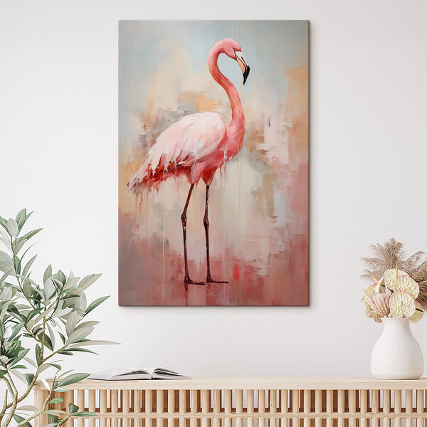 Pictura unui flamingo roz Pictura unui flamingo roz