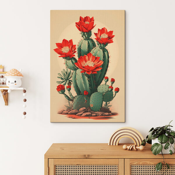 Cactus cu flori roșii Cactus cu flori roșii