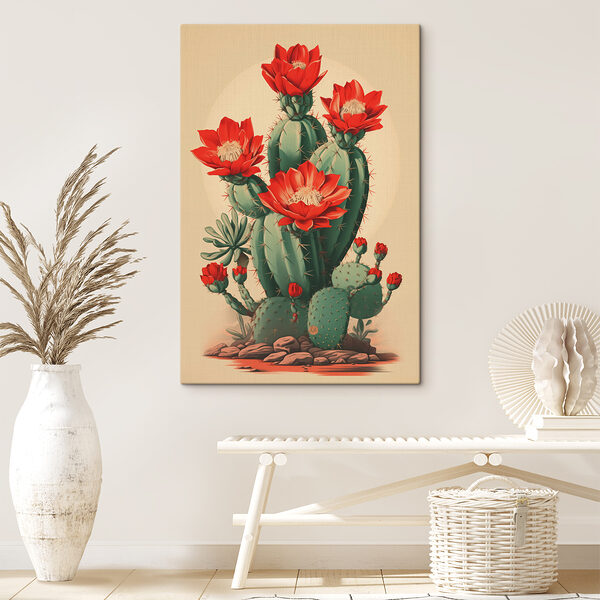 Cactus cu flori roșii Cactus cu flori roșii