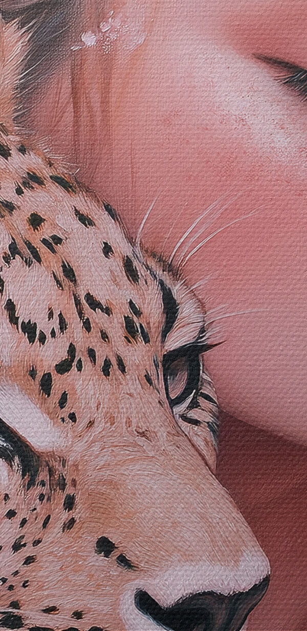 Femeie cu un ghepard Femeie cu un ghepard
