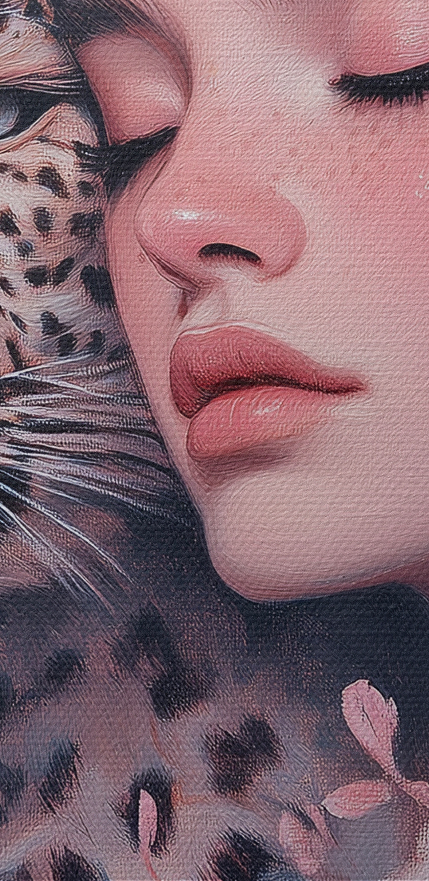 Femeie cu un ghepard