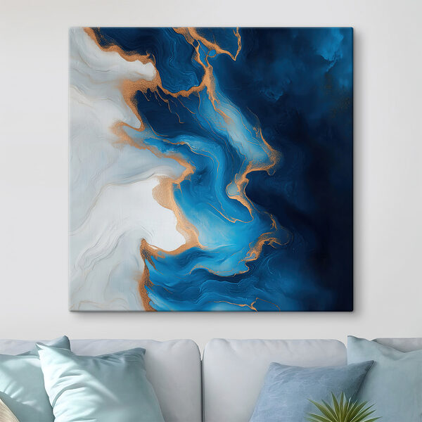 Curenți de azur într-un dans abstract Curenți de azur într-un dans abstract