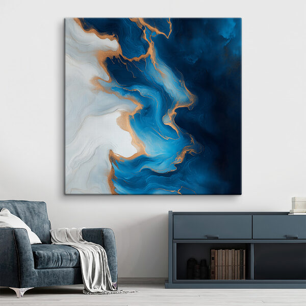 Curenți de azur într-un dans abstract Curenți de azur într-un dans abstract