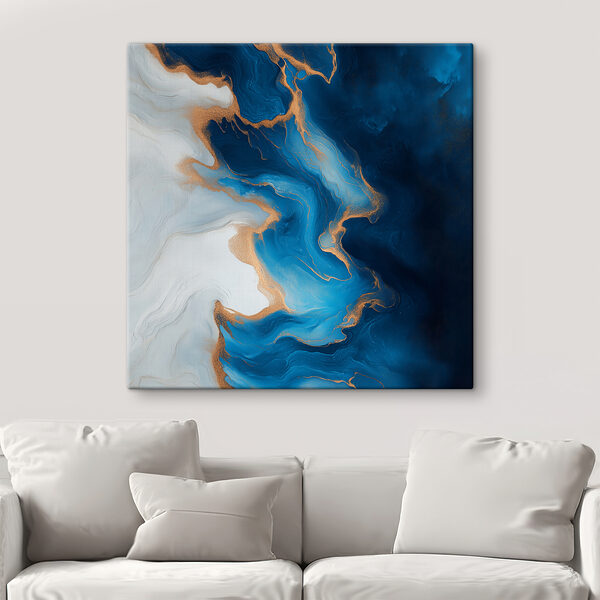 Curenți de azur într-un dans abstract Curenți de azur într-un dans abstract