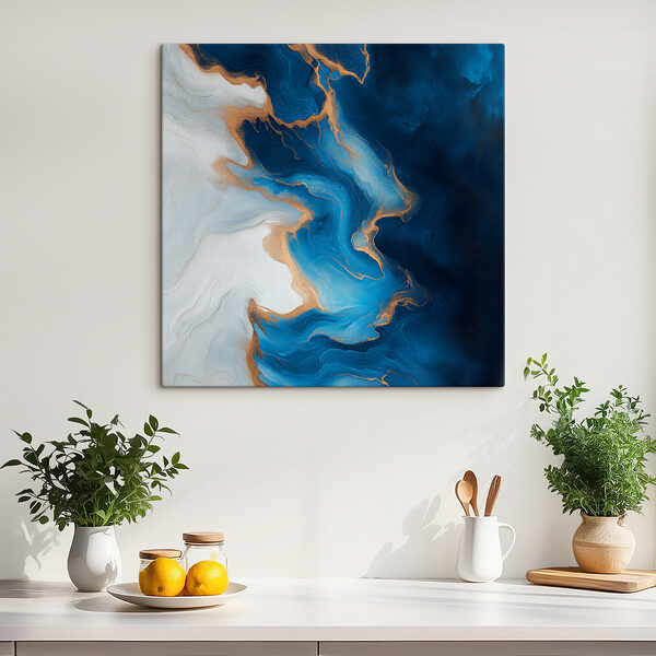 Curenți de azur într-un dans abstract Curenți de azur într-un dans abstract