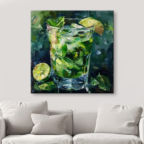 Glass of ice and limes Glass of ice and limes