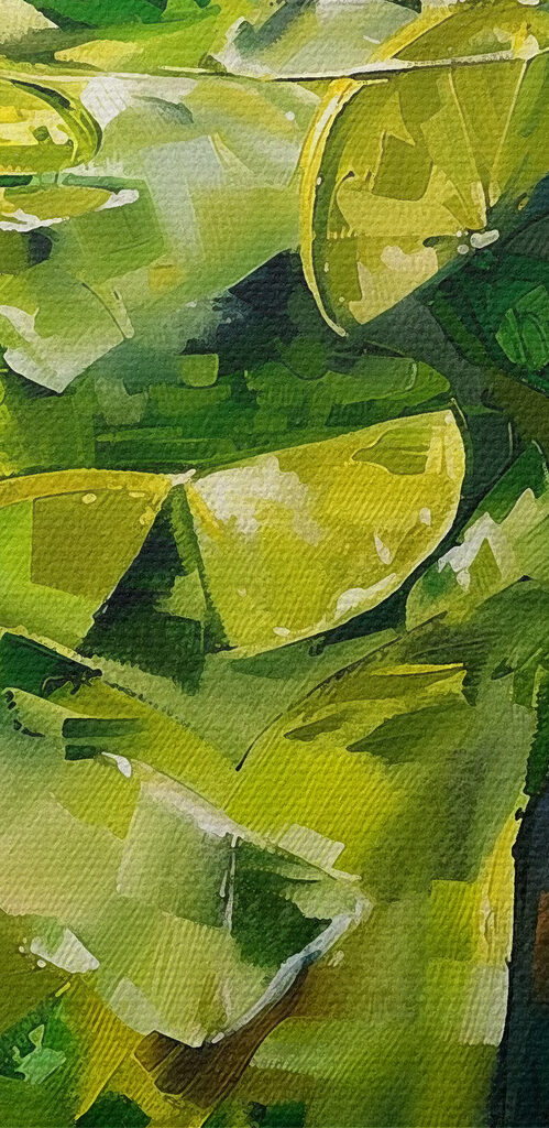 Painting of a drink with limes and ice Painting of a drink with limes and ice