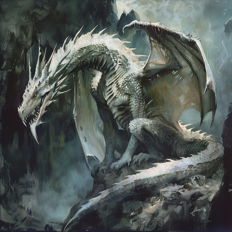 Dragon așezat pe o stâncă Dragon așezat pe o stâncă