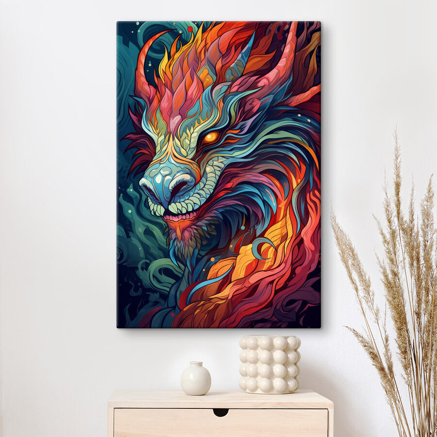 Arta colorată a unui dragon